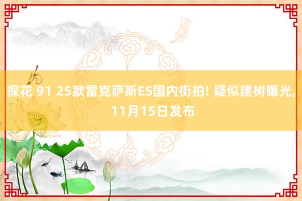 探花 91 25款雷克萨斯ES国内街拍! 疑似建树曝光， 11月15日发布