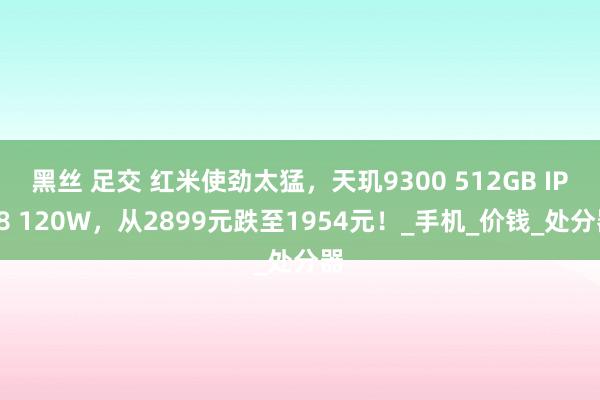 黑丝 足交 红米使劲太猛，天玑9300 512GB IP68 120W，从2899元跌至1954元！_手机_价钱_处分器