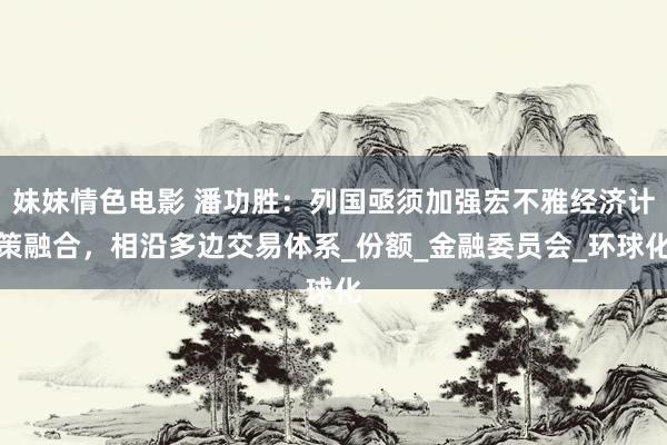 妹妹情色电影 潘功胜：列国亟须加强宏不雅经济计策融合，相沿多边交易体系_份额_金融委员会_环球化